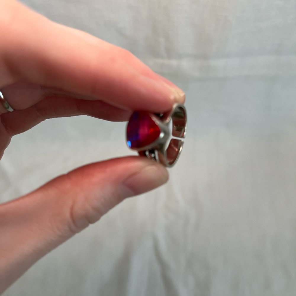 Sterling Silver Mystic Topaz Ring (Adjustable) - Picture 5 of 6